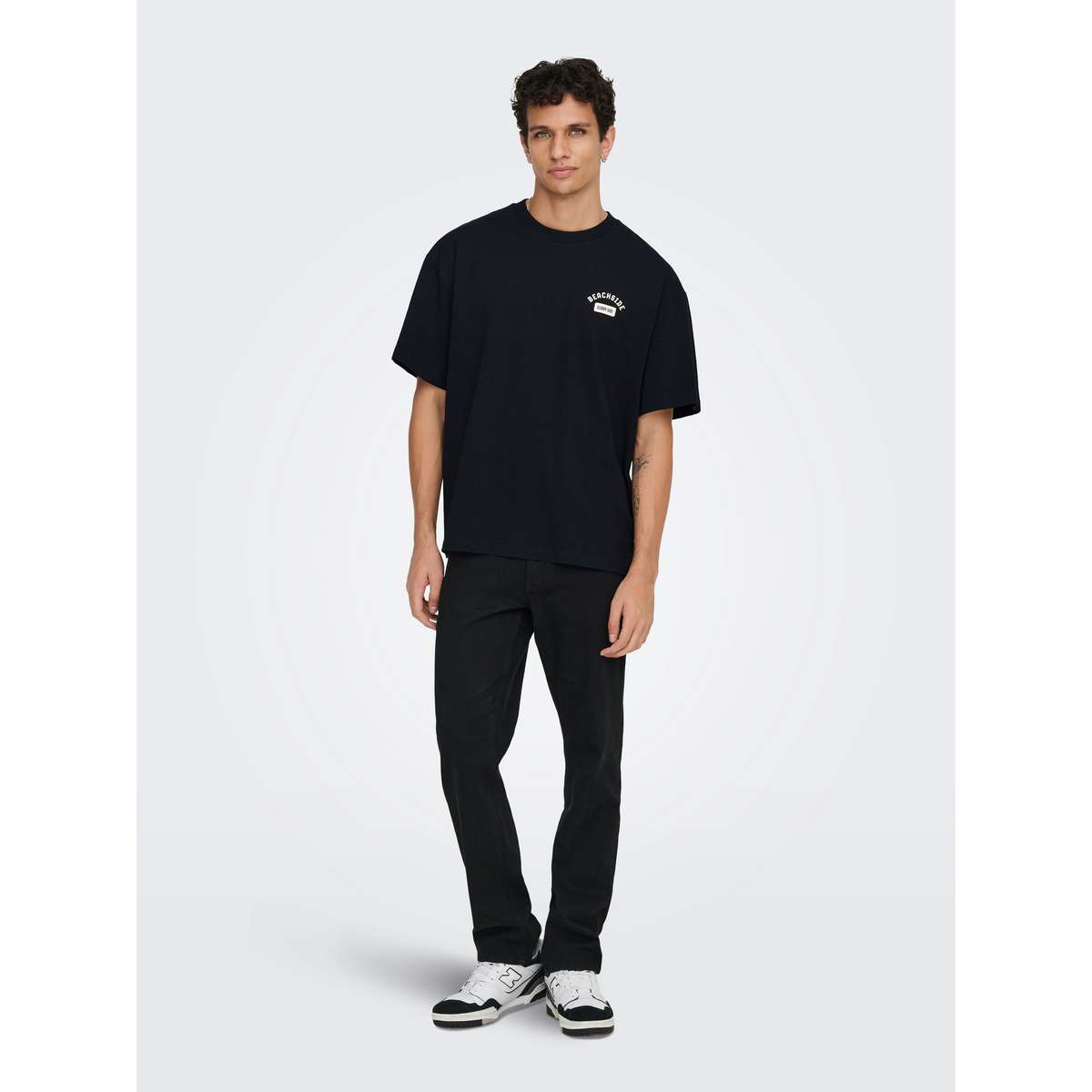 ONLY & SONS MEN΄S SCOOBY DOO OVERSIZE FIT COTTON T-SHIRT 22037498 JET BLACK BEACHSIDE